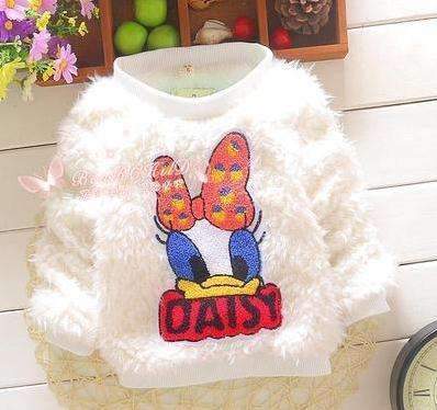 2015 New cheapest high quality beatiful newborn baby girl's cute candy colors sweater baby clothes for girl DS034-white duck-9M-JadeMoghul Inc.