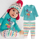 2015 Toddler Baby Girls Boy Long Sleeve Tops+Pants 2Pcs Outfits Set Nightwear Pyjamas-Blue-9M-JadeMoghul Inc.