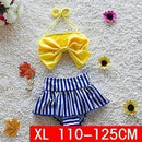 2016 Baby Girl Swimwear Folwers Swimsuit Cape 2 Pieces Set Children Swim Suits Swimwear Beach Babies Swimwear Maillot bain fille-yellow swimwear XL-JadeMoghul Inc.