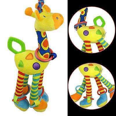 2016 Baby Toys Plush Baby Rattles Soft Baby Handing Toy 46cm Cartoon Animal Teether Rattle Early Educational Doll Giraffe--JadeMoghul Inc.