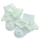 2016 Christening Winter Warm Calcetines Bebe Newborn Cotton Baby Socks,Kid Ruffled Chaussette Bebe Knitted Knee Lace Leg Warmers-3F1004-3M-JadeMoghul Inc.