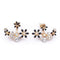 2016 Korean Fashion Imitation Pearl Earrings Small Daisy Flowers Hanging After Senior Flower earrings Female Jewelry Wholesale-Black-JadeMoghul Inc.