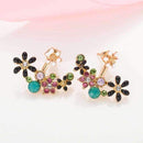 2016 Korean Fashion Imitation Pearl Earrings Small Daisy Flowers Hanging After Senior Flower earrings Female Jewelry Wholesale-Multicolor-JadeMoghul Inc.