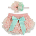 2016 Lace Newborn Ruffled Baby Bloomers Diaper Cover Headband Set,Newborn Ruffled Panties Baby Girls,Flower Infant Baby Shorts-7G2002-18M-JadeMoghul Inc.