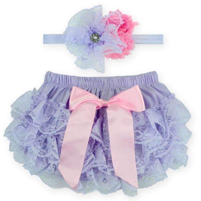 2016 Lace Newborn Ruffled Baby Bloomers Diaper Cover Headband Set,Newborn Ruffled Panties Baby Girls,Flower Infant Baby Shorts-7G2003-18M-JadeMoghul Inc.