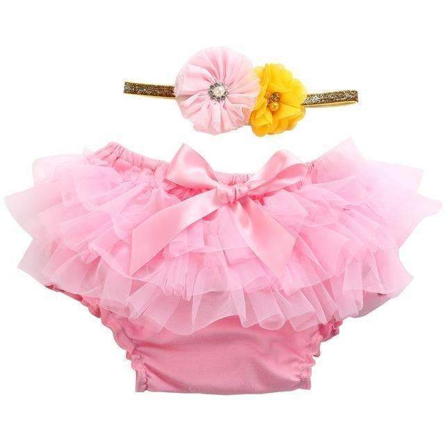 2016 Lace Newborn Ruffled Baby Bloomers Diaper Cover Headband Set,Newborn Ruffled Panties Baby Girls,Flower Infant Baby Shorts-7G2191-18M-JadeMoghul Inc.