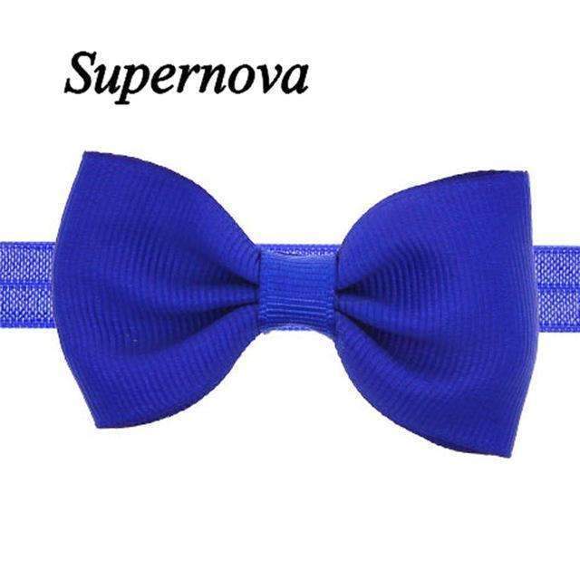 2016 Multicolor Bowknot Mini Headbands girl hair accessories Girl headband cute hair band newborn floral headband LS25-Blue-JadeMoghul Inc.