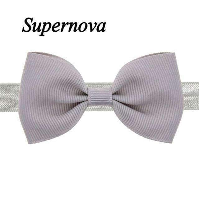 2016 Multicolor Bowknot Mini Headbands girl hair accessories Girl headband cute hair band newborn floral headband LS25-Gray-JadeMoghul Inc.