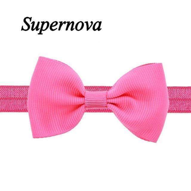 2016 Multicolor Bowknot Mini Headbands girl hair accessories Girl headband cute hair band newborn floral headband LS25-Hot Pink-JadeMoghul Inc.