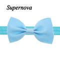 2016 Multicolor Bowknot Mini Headbands girl hair accessories Girl headband cute hair band newborn floral headband LS25-Light Blue-JadeMoghul Inc.