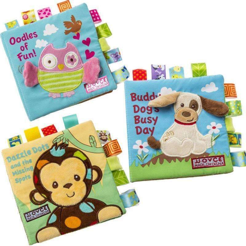 2016 New 1 Pcs Baby Soft Toys Animal Embroidered Cloth Book Newborn Early Development Activity Books Baby Kids Gifts-Dog Style-JadeMoghul Inc.