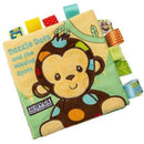 2016 New 1 Pcs Baby Soft Toys Animal Embroidered Cloth Book Newborn Early Development Activity Books Baby Kids Gifts-Monkey Style-JadeMoghul Inc.