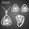 2016 New Fashion Brand Bridal Jewelry Set Silver Color Simulated Pearl Pendant Necklace Earrings Rings Jewelry Sets 29073-gold white 1-JadeMoghul Inc.