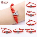 2016 New fashion Crystal Letters Charm Bracelet with Red Rope chain Lucky Bracelet Cord String Line Handmade Jewelry for unisex-A-JadeMoghul Inc.