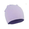2016 New Spring Autumn Warm Cotton Baby Hat Girl Boy Toddler Infant Kids Caps Brand Candy Color Lovely Baby Beanies Accessories-light purple-JadeMoghul Inc.