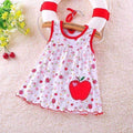 2016 New Summer Cute Baby Girl 100% Cotton Newborn Infant Baby Princess Casual Dress 0-18 Months Baby Clothes Lovely Cartoon-apple-3M-JadeMoghul Inc.