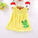 2016 New Summer Cute Baby Girl 100% Cotton Newborn Infant Baby Princess Casual Dress 0-18 Months Baby Clothes Lovely Cartoon-yellow flog-3M-JadeMoghul Inc.