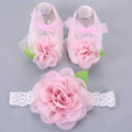 2016 Newborn Baby Girl Shoes Brand,white baptism,Toddler Infant Fabric Baby Booties Headband Set, Baby Walker First Walkers Shoe-2K2004-1-JadeMoghul Inc.