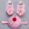 2016 Newborn Baby Girl Shoes Brand,white baptism,Toddler Infant Fabric Baby Booties Headband Set, Baby Walker First Walkers Shoe-2M2003-1-JadeMoghul Inc.