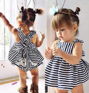 2016 summer Vestidos Baby Girl Dresses Princess Children Dress Stripe baby clothing Kids Girl Dress Brand Girls Clothes Costumes-4-6 months-JadeMoghul Inc.