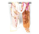 Women Fashion Elegant Big Size Chiffon Peony Plum Flower Scarf