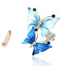 2016Skeins type restoring ancient ways is popular in Europe and America butterfly crystal brooch designed for wedding women-blue-JadeMoghul Inc.