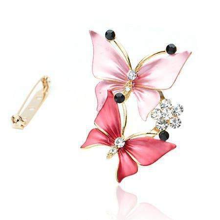 2016Skeins type restoring ancient ways is popular in Europe and America butterfly crystal brooch designed for wedding women-red-JadeMoghul Inc.