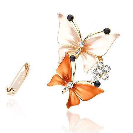 2016Skeins type restoring ancient ways is popular in Europe and America butterfly crystal brooch designed for wedding women-yellow-JadeMoghul Inc.