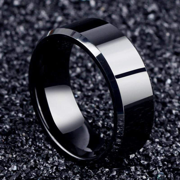 2017 Fashion Charm Jewelry ring men stainless steel Black Rings For Women AExp