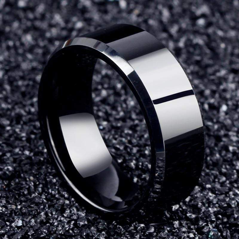 2017 Fashion Charm Jewelry ring men stainless steel Black Rings For Women AExp