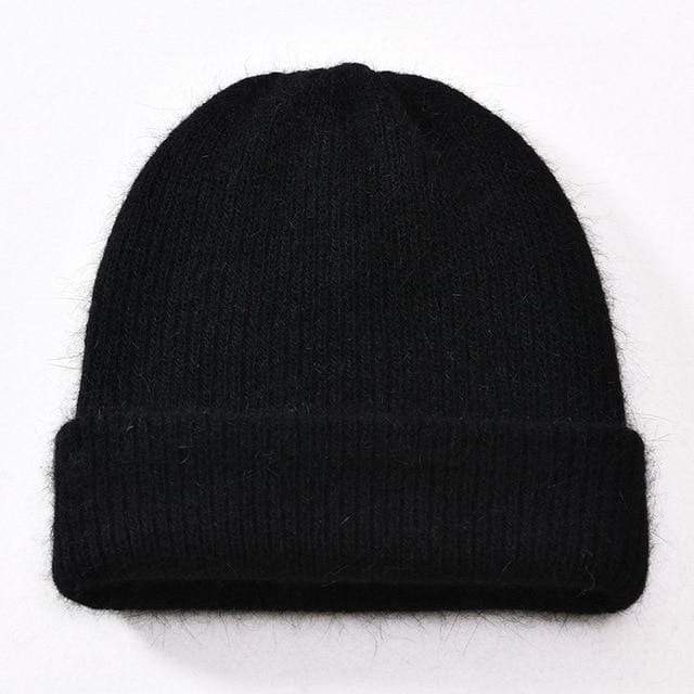 2017 New Winter Hat for Women Rabbit Cashmere Knitted Beanies Thick Warm Vogue Ladies Wool Angora Hat Female Beanie Hats AExp