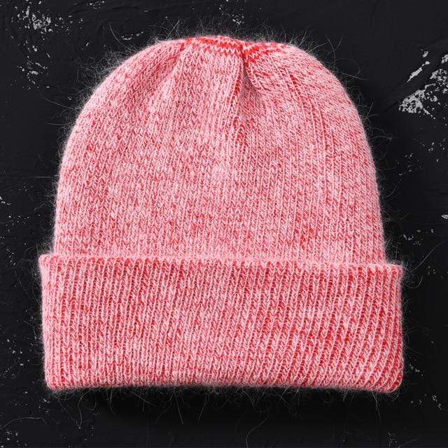 2017 New Winter Hat for Women Rabbit Cashmere Knitted Beanies Thick Warm Vogue Ladies Wool Angora Hat Female Beanie Hats AExp