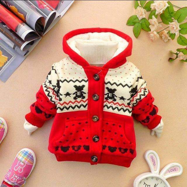 2017 Winter Hoodies Coat Cotton Hooded Minion Jackets Autumn Children Warm Outerwear Kids Clothes Baby Clothing winter coat kids-Red-6M-JadeMoghul Inc.