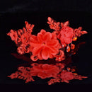 Luxury Red Rose Big Flower Decoration Wedding Hair Jewelry