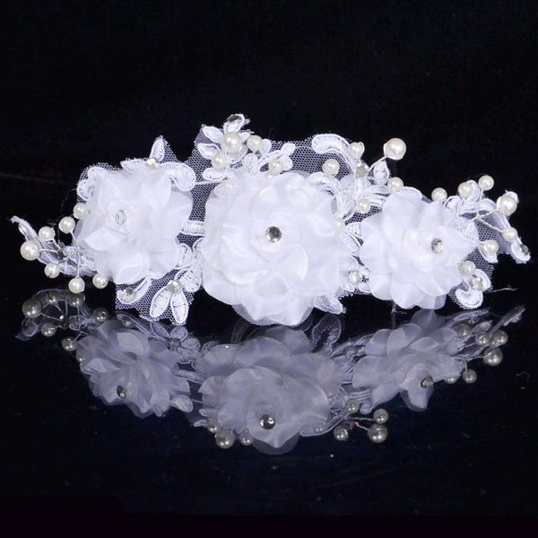 Fashion Wedding Dress Ornament Pure White Lace Hair Jewelry