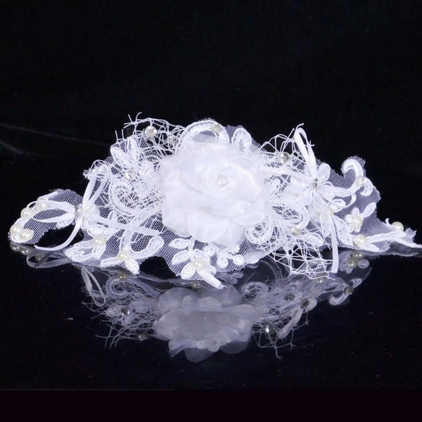 Creative Wedding Style White Lace Hair Decoration Jewelry