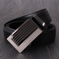 Men's Fashion Design Genuine Leather Sliding Automatic Buckle Business Belt
