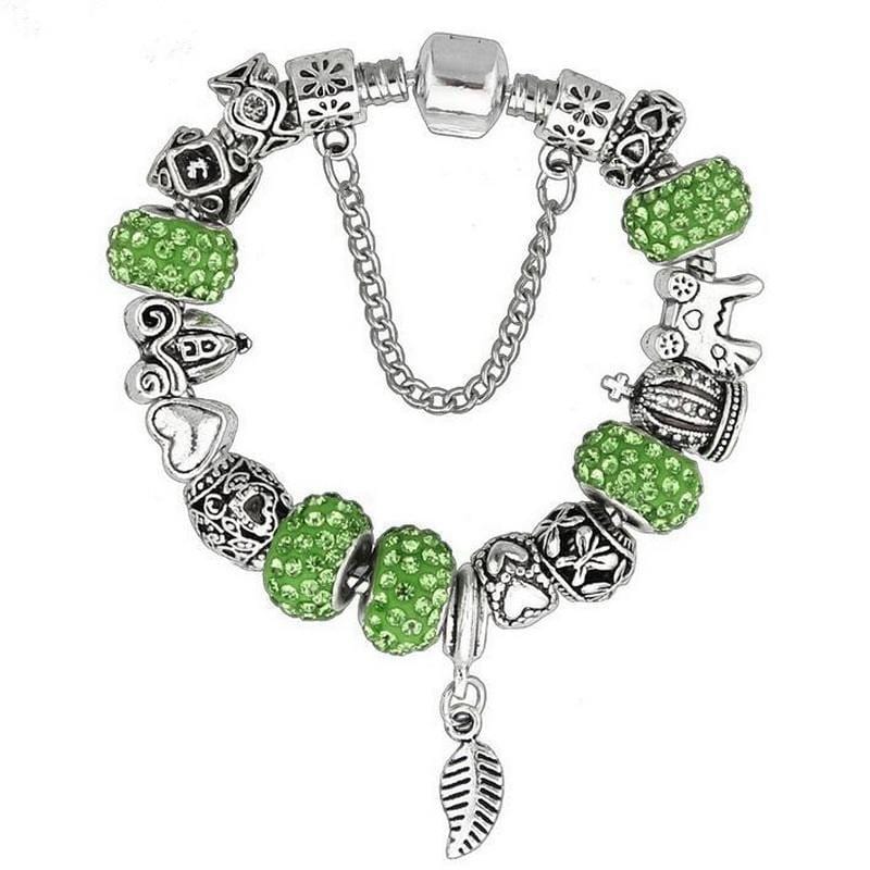 Women Hot Selling Glass Beads DIY Charm Bracelet