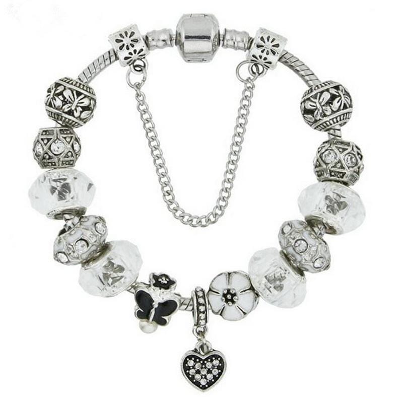 Women Fashion Creative DIY Enameled Beads Charm Bracelet