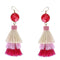 Women Creative Design Ethnic Long Tassel Dancing Earrings