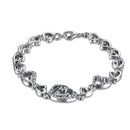 Female Elegant Rhinestone Hollow Love Hearts Platinum Bracelet