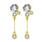 Women Luxury Long Shiny Crystal Glass Drop Earrings