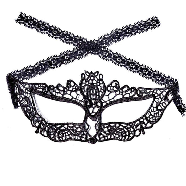 Black Lace Imperial Crown Mask Masquerade Party Dance