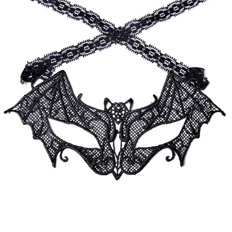 Black Bat Shape Lace Sexy Lady Patry Dance Mask