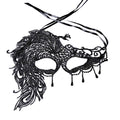 Masquerade Party Statement Black Phoenix Shape Lace Mask
