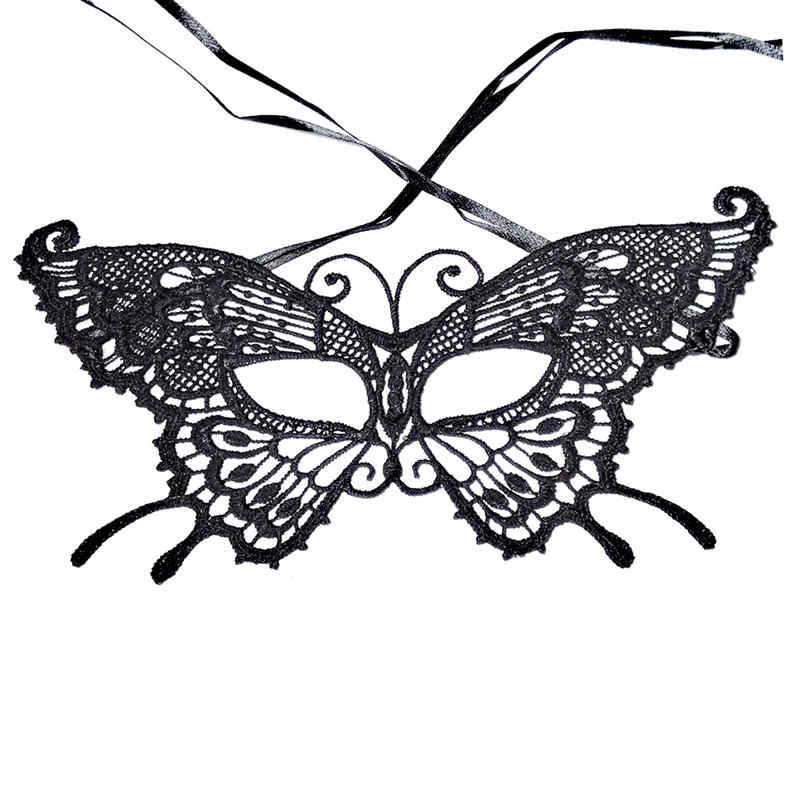 Fashion Butterfly Shape Black Lace Mask Masquerade Jewelry