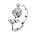 Flower Shape Sweet Lady Fashion Jewelry Sterling Silver Ring