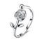 Flower Shape Sweet Lady Fashion Jewelry Sterling Silver Ring