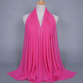 High Quality Solid Color Chiffon Vertical Sense Scarf Shawl