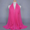 High Quality Solid Color Chiffon Vertical Sense Scarf Shawl